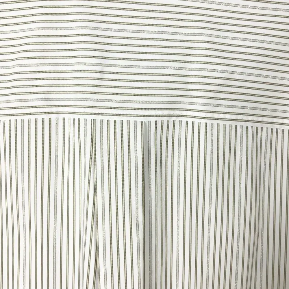 NWOT LAFAYETTE 148 Top S Stripe White Silver Crochet Button-Up Long-Slev”Greyson - Picture 11 of 16